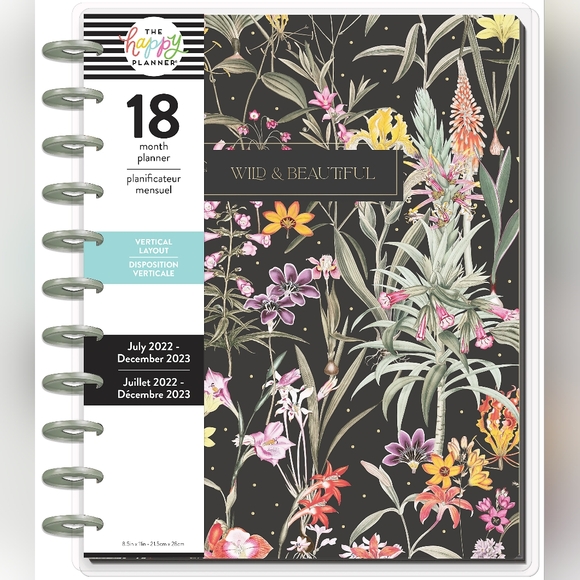 Happy Planner Big 18-Month Vertical Layout, Fresh Botanicals, July 22 to Dec 23 - Picture 2 of 15